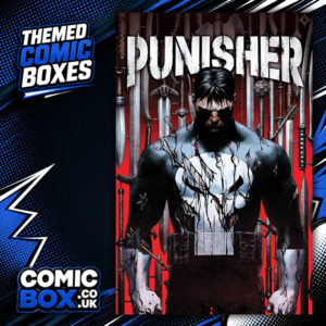 Punisher Comic Box Mystery Pack rip-open comic pack from Comic Box UK