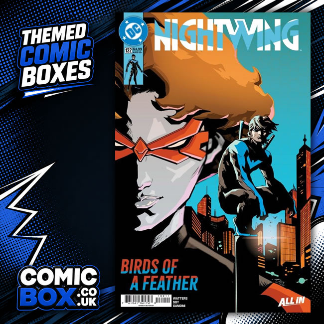 Nightwing Comic Box Mystery Pack rip-open comic pack from Comic Box UK