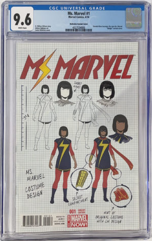 <b>CGC Graded [9.6] Marvel<br> Ms. Marvel #1</b><br><p style="font-size:10px">Kamala Khan becomes Ms Marvel</p>