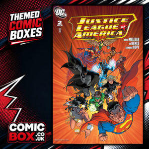 Justice League Comic Box Mystery Pack rip-open comic pack from Comic Box UK
