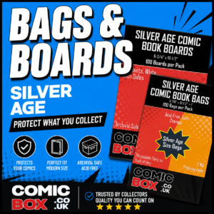 <b>Silver Age Size </b><br> Bags & Boards 100 per pack