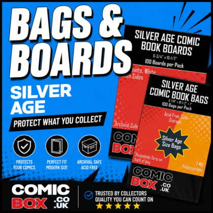 Silver Age Size  Boards & Bags 100 per pack