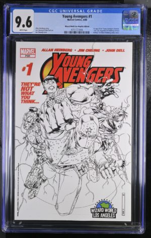 <b>CGC Graded [9.6] Marvel Young Avengers #1</b><br><p style="font-size:10px"> 1st App Wizard World LA Sketch</p>