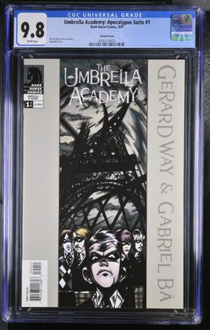 <b>CGC Graded [9.8] Umbrella Academy Apocalypse S #1</b><br><p style="font-size:10px"> Gerard Way Variant</p>
