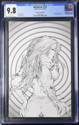 <b>CGC Graded [9.8] Top Cow Witchblade #118</b><br><p style="font-size:10px"> Fantastic Realm Virgin Sketch</p>