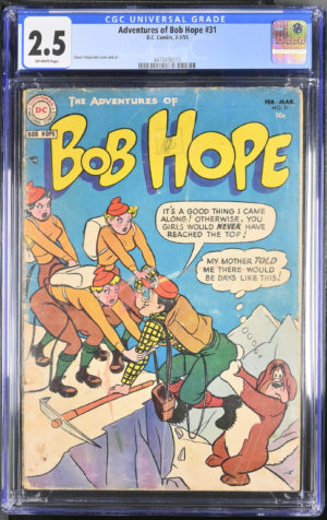 <b>CGC Graded [2.5] DC Adventures Bob Hope #31</b><br><p style="font-size:10px"> 1955 Vintage</p>