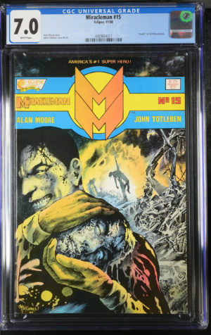 <b>CGC Graded [7.0] Eclipse Comics Miracleman #15</b><br><p style="font-size:10px"> Death of Kid Miracleman</p>