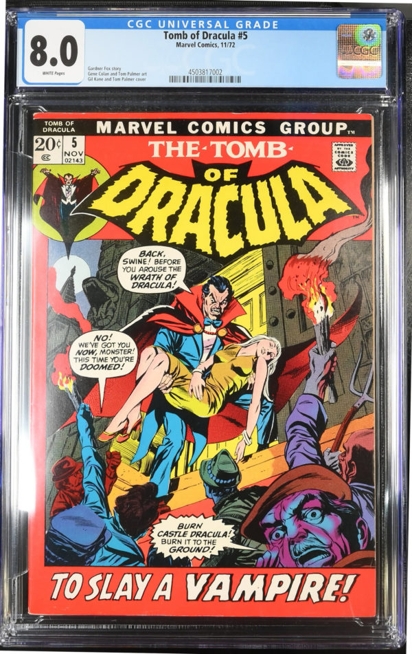 <b>CGC Graded [8.0] Marvel <BR> Tomb of Dracula #5</b><br><p style="font-size:10px"> 1972 Horror</p>
