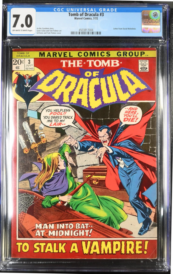 <b>CGC Graded [7.0] Marvel <BR> Tomb of Dracula #3</b><br><p style="font-size:10px"> 1st App Rachel Van Helsing</p>