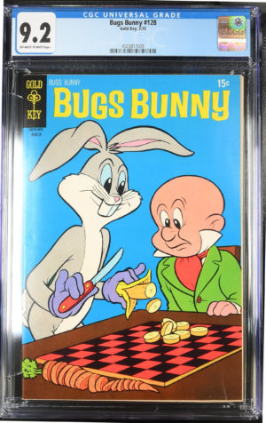 <b>CGC Graded [9.2] Gold Key<BR> Bugs Bunny #128</b><br><p style="font-size:10px"> 1970</p>