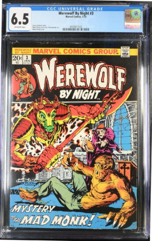 <b>CGC Graded [6.5] Marvel <BR> Werewolf by Night #3</b><br><p style="font-size:10px"> 1973 Horror Mike Ploog</p>