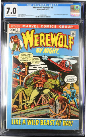 <b>CGC Graded [7.0] Marvel <BR> Werewolf by Night #2</b><br><p style="font-size:10px"> 1973 Horror Mike Ploog & Origin</p>