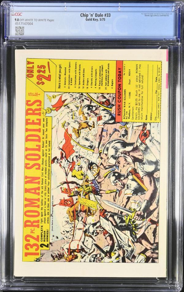 <b>CGC Graded [9.0] Gold Key<Br>Chip 'n' Dale #33</b><br><p style="font-size:10px"> Walt Disney</p> - Image 2