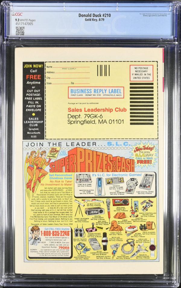 <b>CGC Graded [9.2] Gold Key<Br>Donald Duck #210</b><br><p style="font-size:10px"> Walt Disney</p> - Image 2
