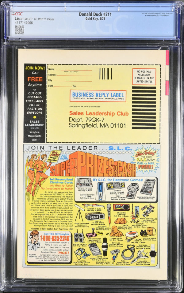 <b>CGC Graded [9.0] Gold Key<Br>Donald Duck #211</b><br><p style="font-size:10px"> Walt Disney</p> - Image 2