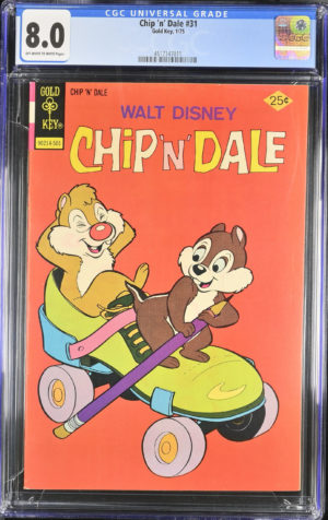 <b>CGC Graded [8.0] Gold Key<Br>Chip 'n' Dale #31</b><br><p style="font-size:10px"> Walt Disney</p>