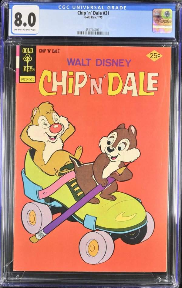 <b>CGC Graded [8.0] Gold Key<Br>Chip 'n' Dale #31</b><br><p style="font-size:10px"> Walt Disney</p>
