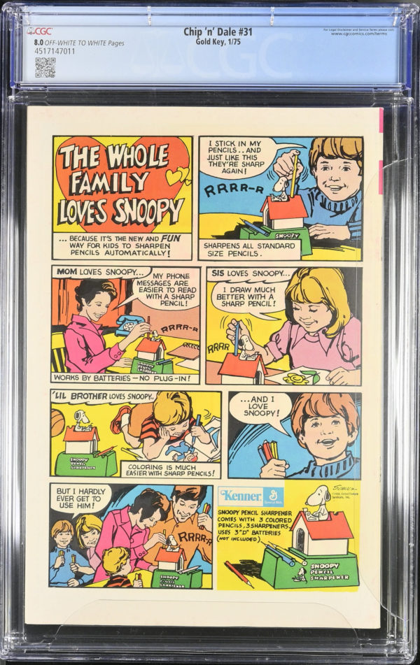<b>CGC Graded [8.0] Gold Key<Br>Chip 'n' Dale #31</b><br><p style="font-size:10px"> Walt Disney</p> - Image 2
