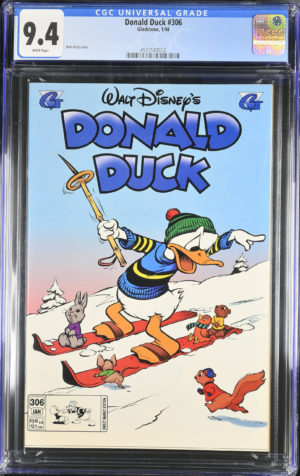 <b>CGC Graded [9.4] Gladstone<Br>Donald Duck #306</b><br><p style="font-size:10px"> Walt Disney Walt Kelly cover</p>