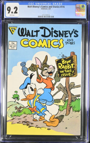 <b>CGC Graded [9.2] Gladstone<Br>Walt Disney's Comics and Stories #516</b><br><p style="font-size:10px"> Walt Disney Walt Kelly cover</p>