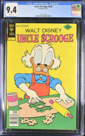 <b>CGC Graded [9.4] Gold Key<Br>Uncle Scrooge #146</b><br><p style="font-size:10px"> White Pages</p>