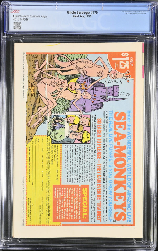 <b>CGC Graded [8.5] Gold Key<Br>Uncle Scrooge #170</b><br><p style="font-size:10px"> Walt Disney</p> - Image 2