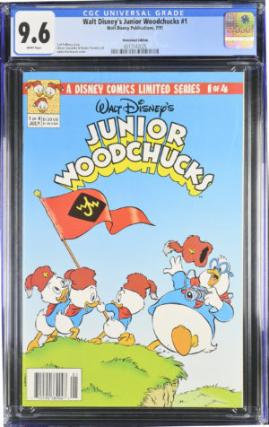 <b>CGC Graded [9.6] Walt Disney<Br>Junior Woodchucks #1</b><br><p style="font-size:10px"> Newsstand Edition</p>