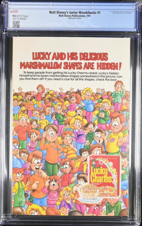 <b>CGC Graded [9.6] Walt Disney<Br>Junior Woodchucks #1</b><br><p style="font-size:10px"> Newsstand Edition</p> - Image 2