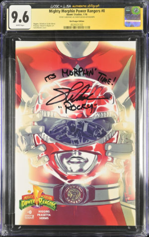<b>CGC Graded [9.6] Boom<Br>Mighty Morphin Power Rangers #0</b><br><p style="font-size:10px"> Red Ranger Edition Steve Cardenas Signed</p>