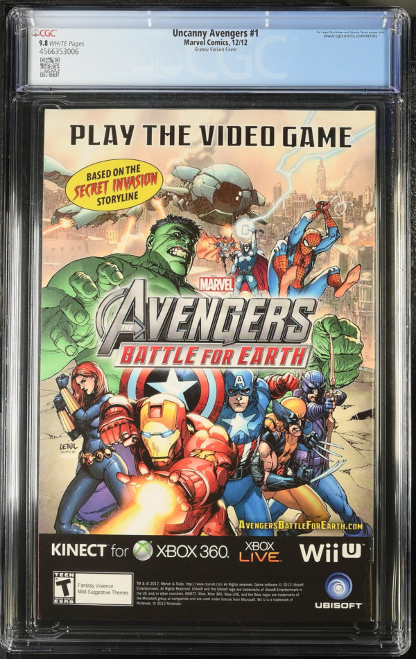 <b>CGC Graded [9.8] Marvel<Br>Uncanny Avengers #1</b><br><p style="font-size:10px"> Granov Scarlet Witch Variant</p> - Image 2