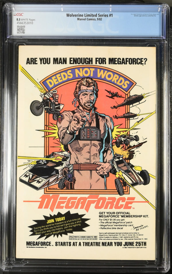 <b>CGC Graded [8.5] Marvel<Br>Wolverine #1</b><br><p style="font-size:10px"> 1982 Solo Title</p> - Image 2