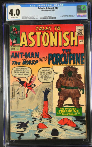 <b>CGC Graded [4.0] Marvel<Br>Tales to Astonish #48</b><br><p style="font-size:10px"> 1st App Porcupine</p>