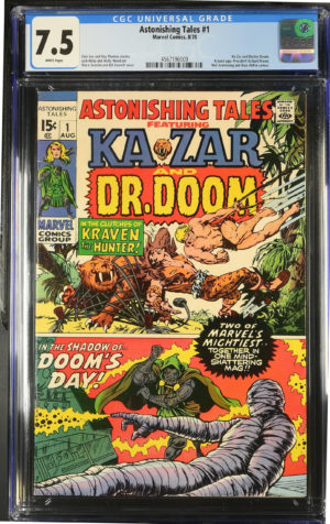 <b>CGC Graded [7.5] Marvel<Br>Astonishing Tales #1</b><br><p style="font-size:10px"> Ka-Zar & Doctor Doom</p>