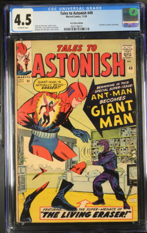 <b>CGC Graded [4.5] Marvel<Br>Tales to Astonish #49</b><br><p style="font-size:10px"> Ant Man becomes Giant Man</p>