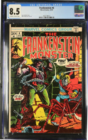 <b>CGC Graded [8.5] Marvel<Br>Frankenstein #6</b><br><p style="font-size:10px"> Ploog Horror</p>