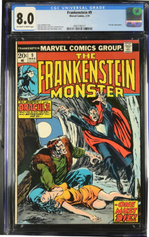 <b>CGC Graded [8.0] Marvel<Br>Frankenstein #9</b><br><p style="font-size:10px"> Ploog Horror</p>
