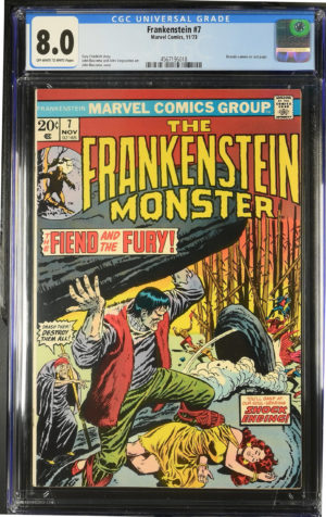 <b>CGC Graded [8.0] Marvel<Br>Frankenstein #7</b><br><p style="font-size:10px"> Ploog Horror</p>