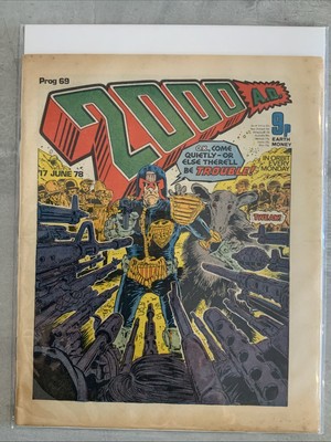 2000AD Comics Judge Dredd Prog 69 1978 1st App Of Tweak KEY