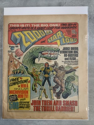2000AD Comics Judge Dredd Prog 86 1978 1st App Strontium Dog In Title