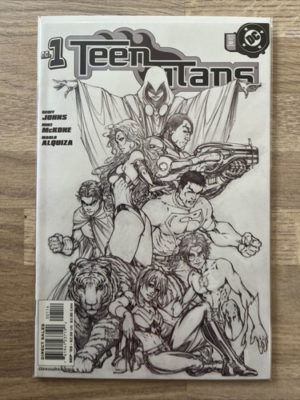 DC Comics Teen Titans #1 2003 Rare Sketch 4th Printing Variant Turner Cover