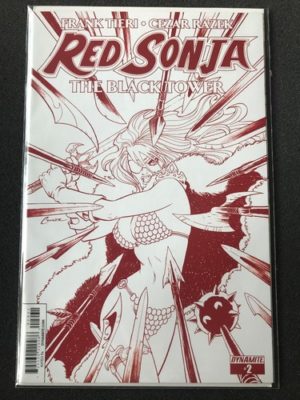 Dynamite Comics Red Sonja The Black Tower #2 Rare Blood Red Cover LovelCondition