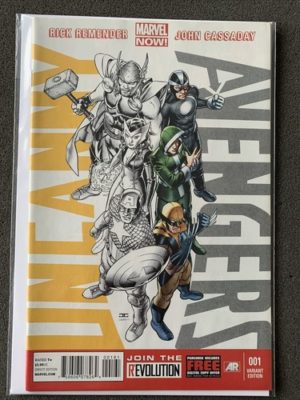 Marvel Now Comics Uncanny Avengers #1 Very Rare Gold Variant