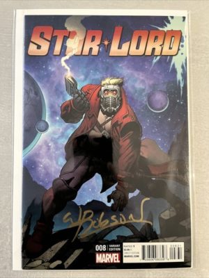Marvel Comics Star Lord #8 Starlin Variant Signed By Will Robson