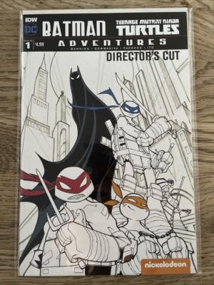 DC IDW Comics Batman Teenage Mutant Ninja Turtles Adventures #1 Directors Cut