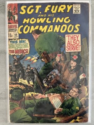 Marvel Comics SGT Fury Howling Commandos #46 1967 Silver Age
