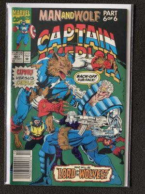 Marvel Comics Captain America #407  Rare Newsstand Variant Lovely Condition