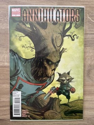Marvel Comics Annihilators #4 2011 Skottie Young Variant Rocket And Groot