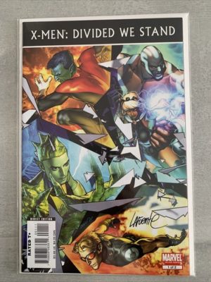 Marvel Comics  X-Men Divided We Stand #1 2008 Signed Lafuente