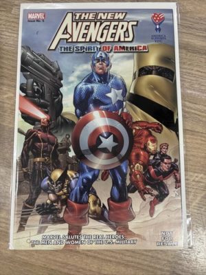Marvel Comics New Avengers America Salutes You Promo U.S Military Rare In UK #5