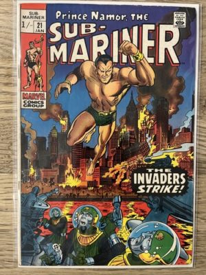 Marvel Comics Sub-Mariner #21 1970 Bronze Age